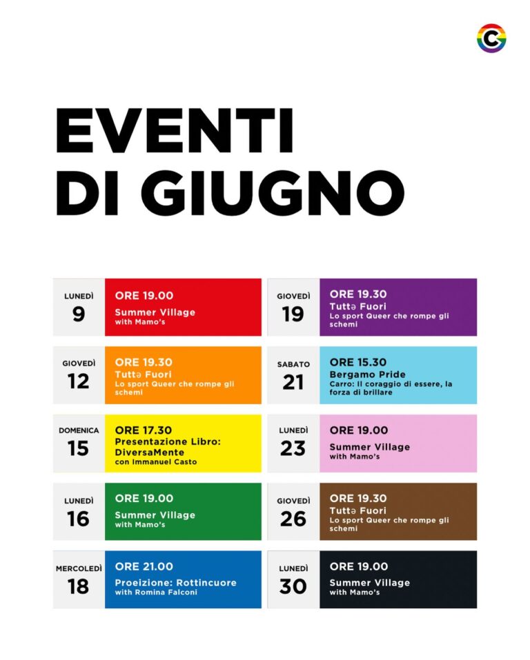 Instagram post from arcigaybergamocives. This post is in position 1.