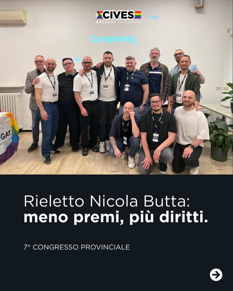 Instagram post from arcigaybergamocives. This post is in position 1.